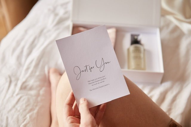 PAMPER SET - One Pure Blush Pink Silk Pillowcase, One Manuka Lavender Sleep Mist & One Pure Silk Scrunchie - Manuka Dreams