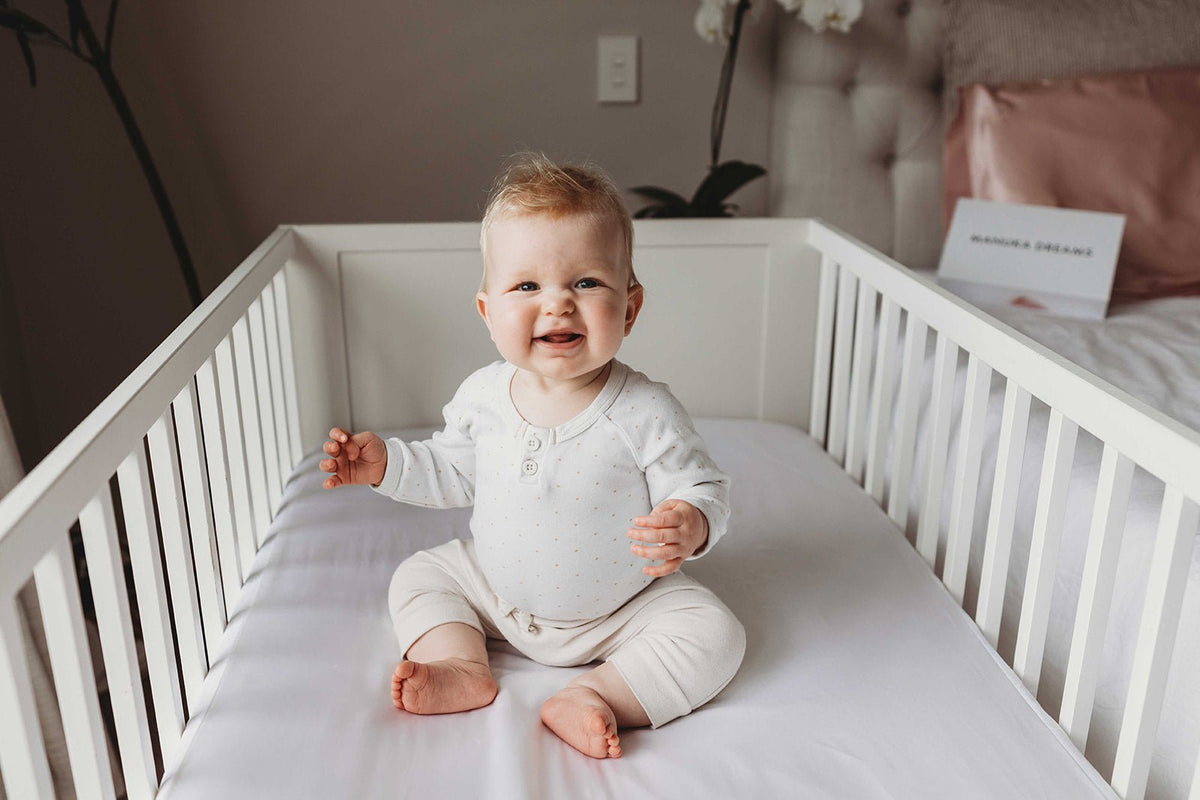 PURE SILK FITTED BABY SHEET - Cot Size - Manuka Dreams