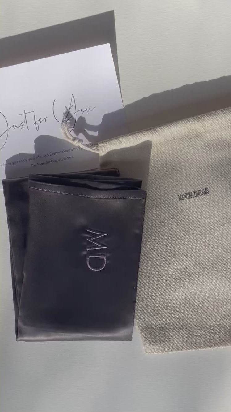 PURE SILK PILLOWCASE - Charcoal Grey