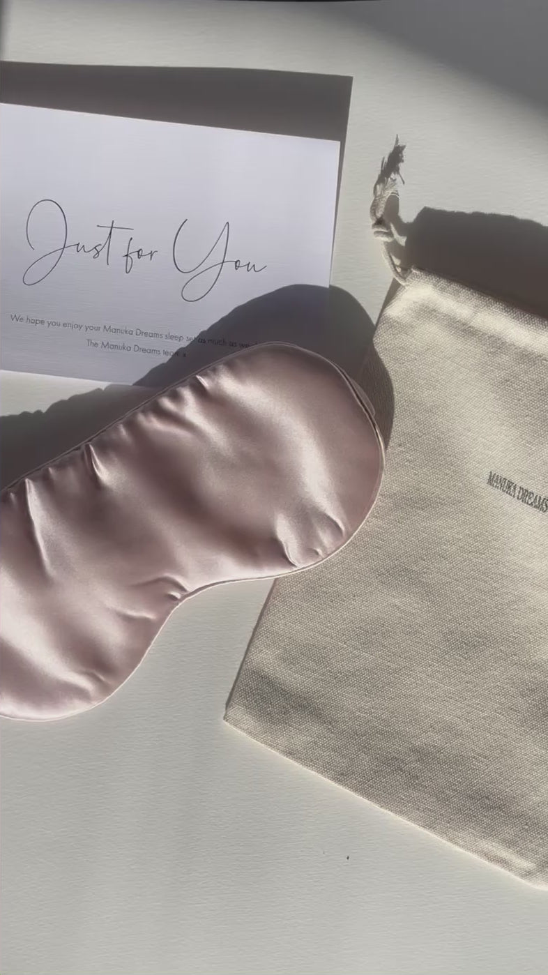 SILK EYE MASK - Blush Pink