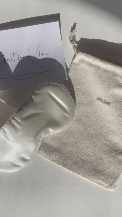 Pure Silk Eye Mask - Ivory White