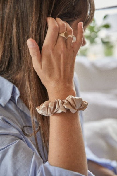 SILK SCRUNCHIE HEAVEN - Set of Three Large Pure Silk Scrunchies