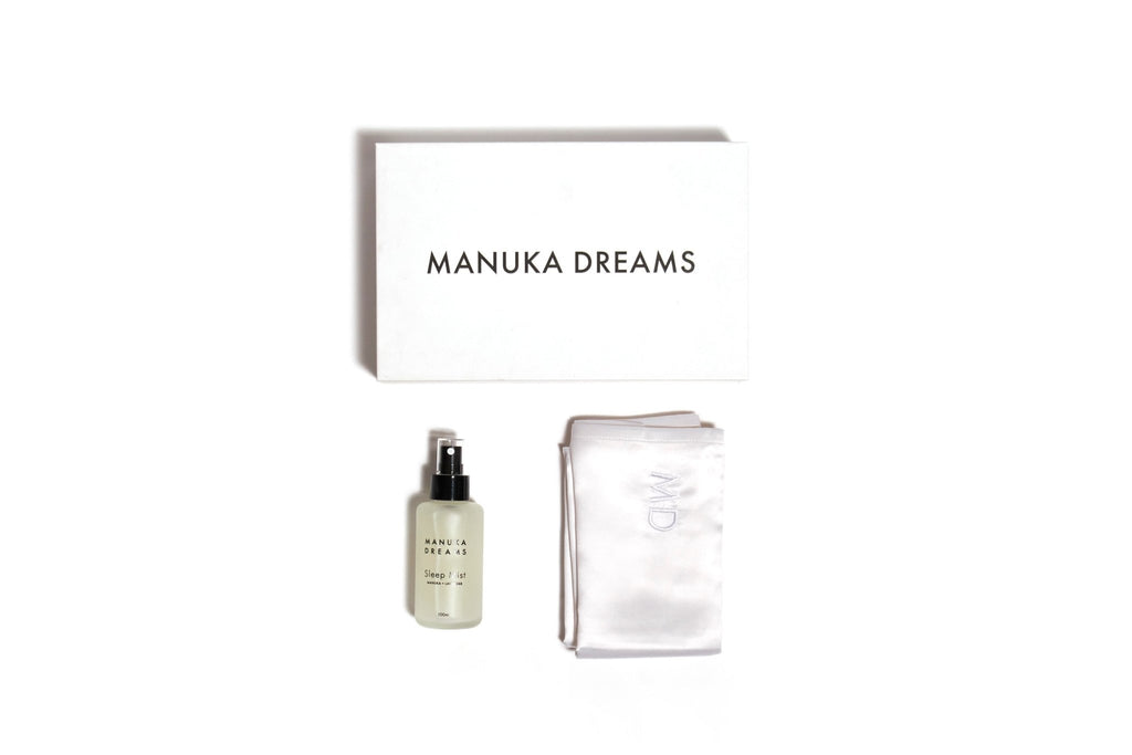 THE SIGNATURE SLEEP SET - One Pure Silk Pillowcase & One Manuka Lavender Sleep Mist - Manuka Dreams